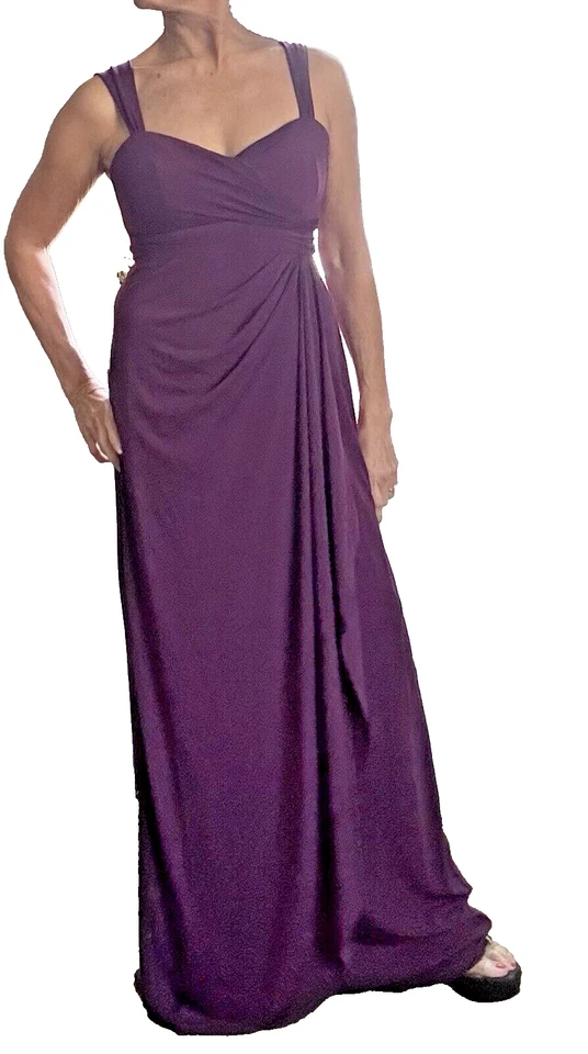 Nuevo sin etiquetas Vestido Jersey Amsale Imitación Envolvente/Gow Merlot Talla 4 Foto 2 de 4