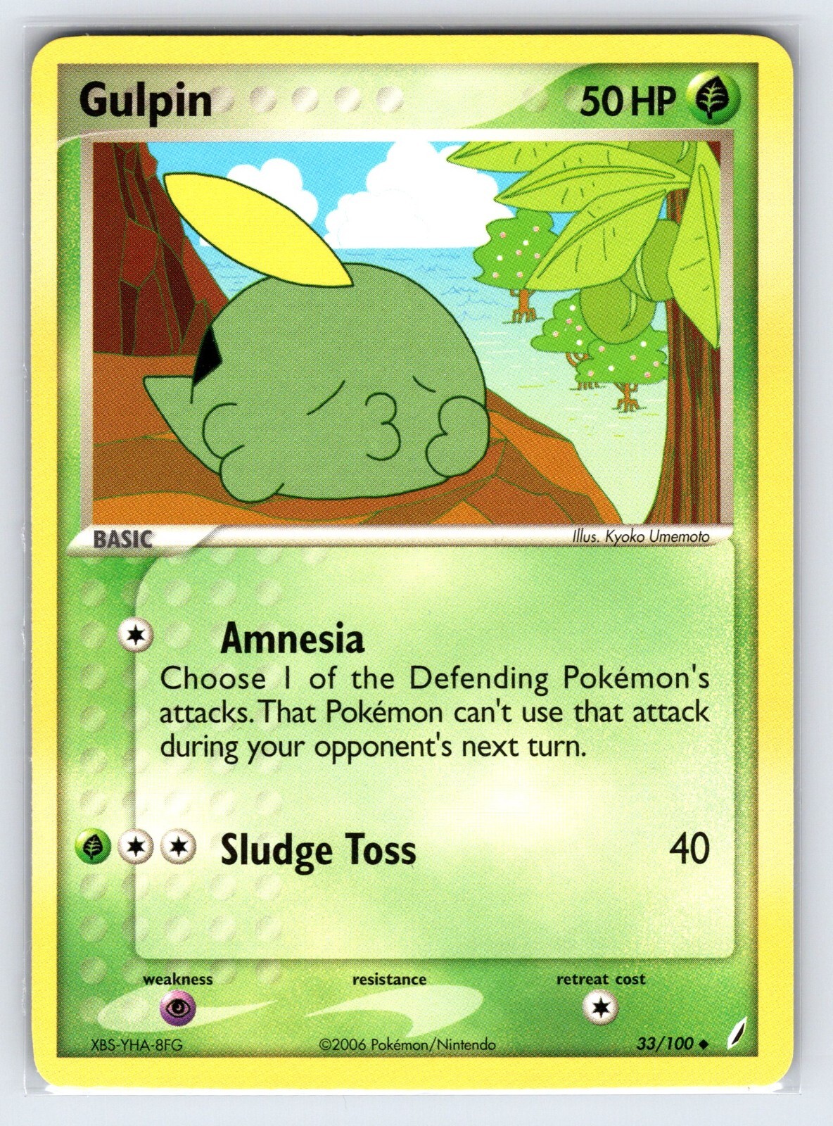 Gulpin 33/100 2006 EX Crystal Guardians Pokemon Card Non Holo Common - Vlp