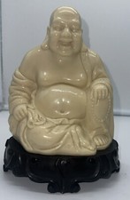 Buda sentado ligero vintage Biliken sobre soporte 8x6x4 pulgadas hecho en Hong Kong
