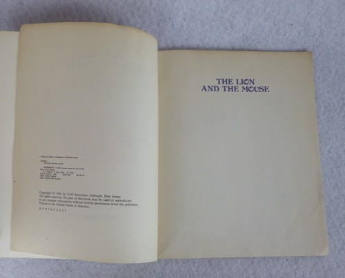 VTG The Lion And The Mouse Book and Record 1981 1st Edition - Picture 3 of 6