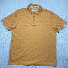 Tommy Bahama Polo Shirt Island Zone Mens Large Orange Short Sleeve