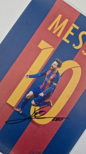 Lionel Messi autographed canvas Hand Signed FRAMED w/COA Free shipping worldwide - Picture 18 of 24