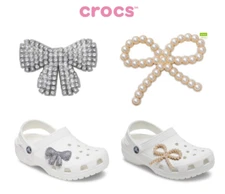 Crocs Jibbitz Pearl RIBBON, Cubic RIBBON  Shoe Charm  Genuine Crocs *US-dt Paid