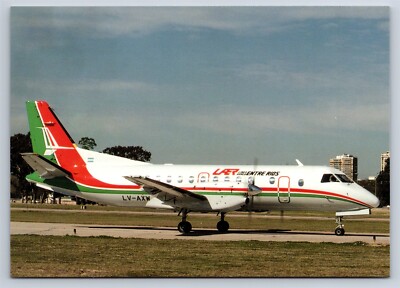 Airplane Postcard LAEI Lineas Aerea Entre Rios Airlines Saab SF340A LV-AXW GY21