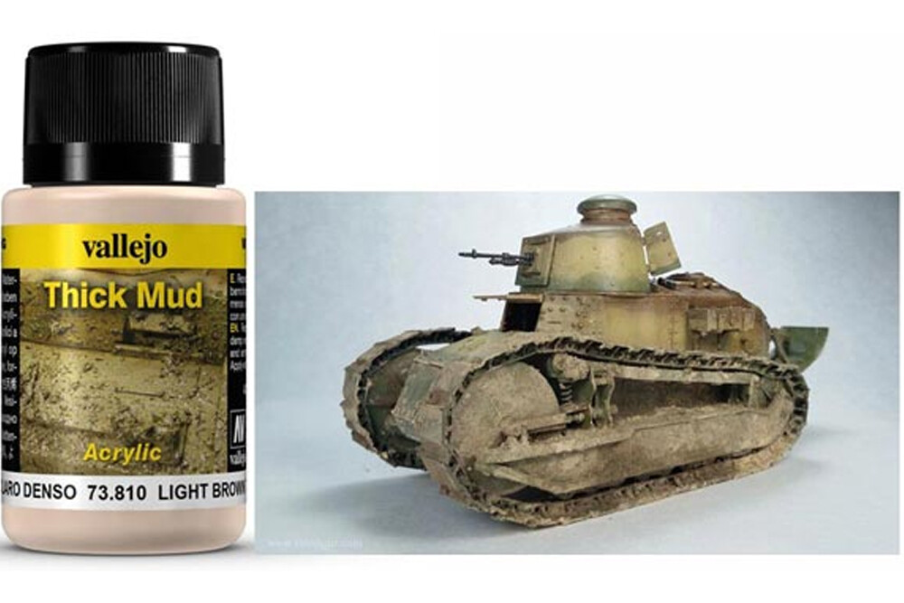 Vallejo WEATHERING 73810 Light Brown Thick Mud 40ml VALLEJO