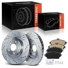 6x Front Drilled Brake Rotor & Ceramic Brake Pad for INFINITI QX30 Mercedes-Benz