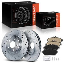 6x Front Drilled Brake Rotor & Ceramic Brake Pad for INFINITI QX30 Mercedes-Benz