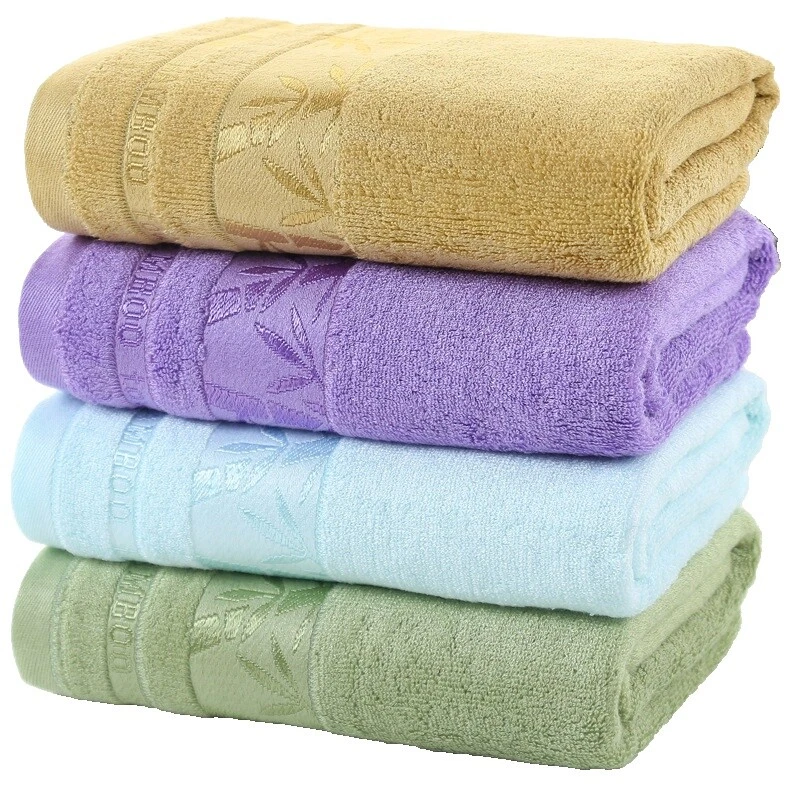 Toallas para cabello de baño liso de bambú