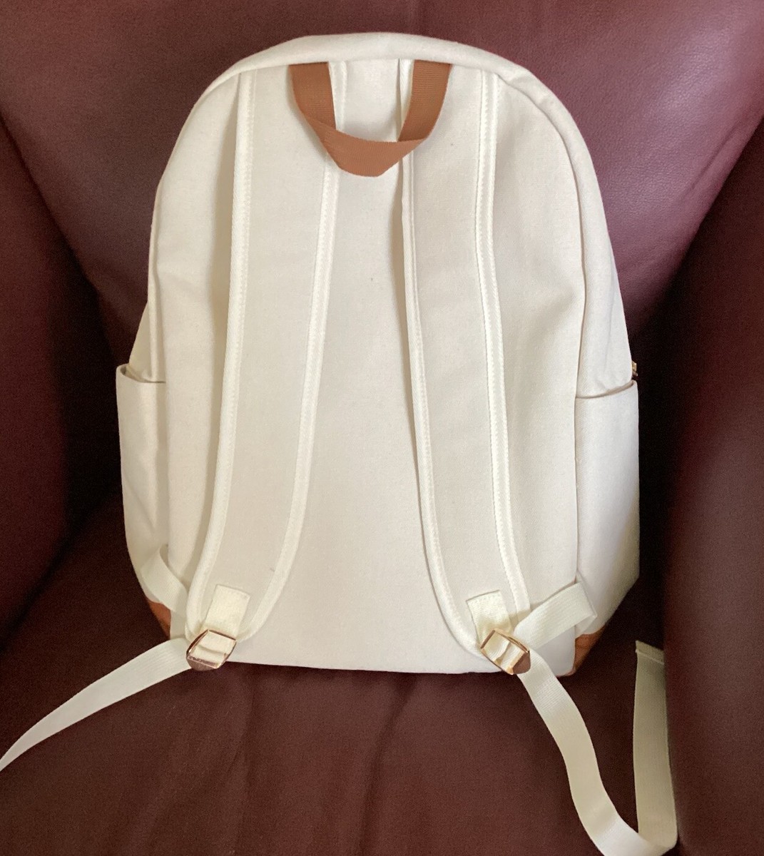 LOULU Backpack Large Canvas And Vegan Leather NWOT | eBay display picture 2