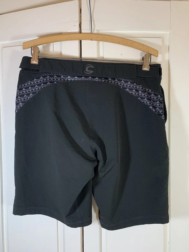 Pantalones Cortos de Ciclismo Cannondale Para Hombre Medianos Negros Gris Shell Athleisure Elastizados Foto 3 de 4