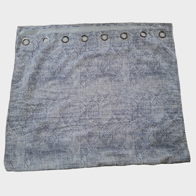 Sun Zero Curtain Panel with grommets blue ivory 50 by 75 in blocks sun and temp