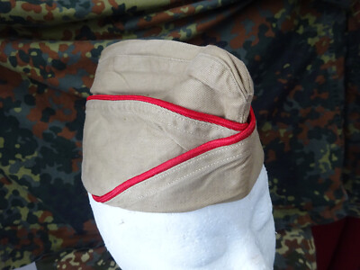 Original Schiffchen US Field and Coast Artillery WWII 1942 CAP GARRISON KHAKI