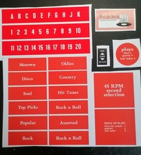 AMI CONTINENTAL JUKEBOX INSERT SET