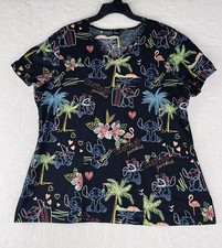 Disney Medical  Tropical Paradise  V-Neck Scrub Top 2196