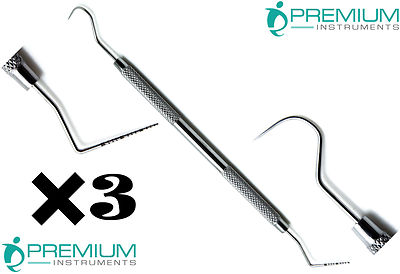 Dental Williams Explorer Probe 23 Color Coded Double Ended Instruments Set of 3