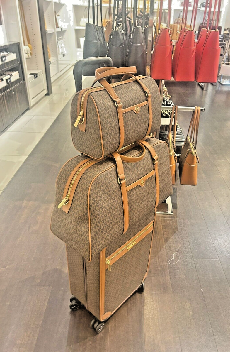 Michael Kors Lady MK Travel Luggage Suitcase + Satchel Bag + XL