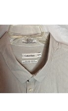 Calvin Klein men  s XXL dress shirt long sleeve striped non-iron