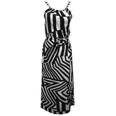 white christmas dresses Stripped Black And White Maxi Dress