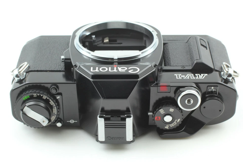 "EX+5" Canon AV-1 35mm SLR Film Camera Black Body Only  From Japan - Image 4 of 4