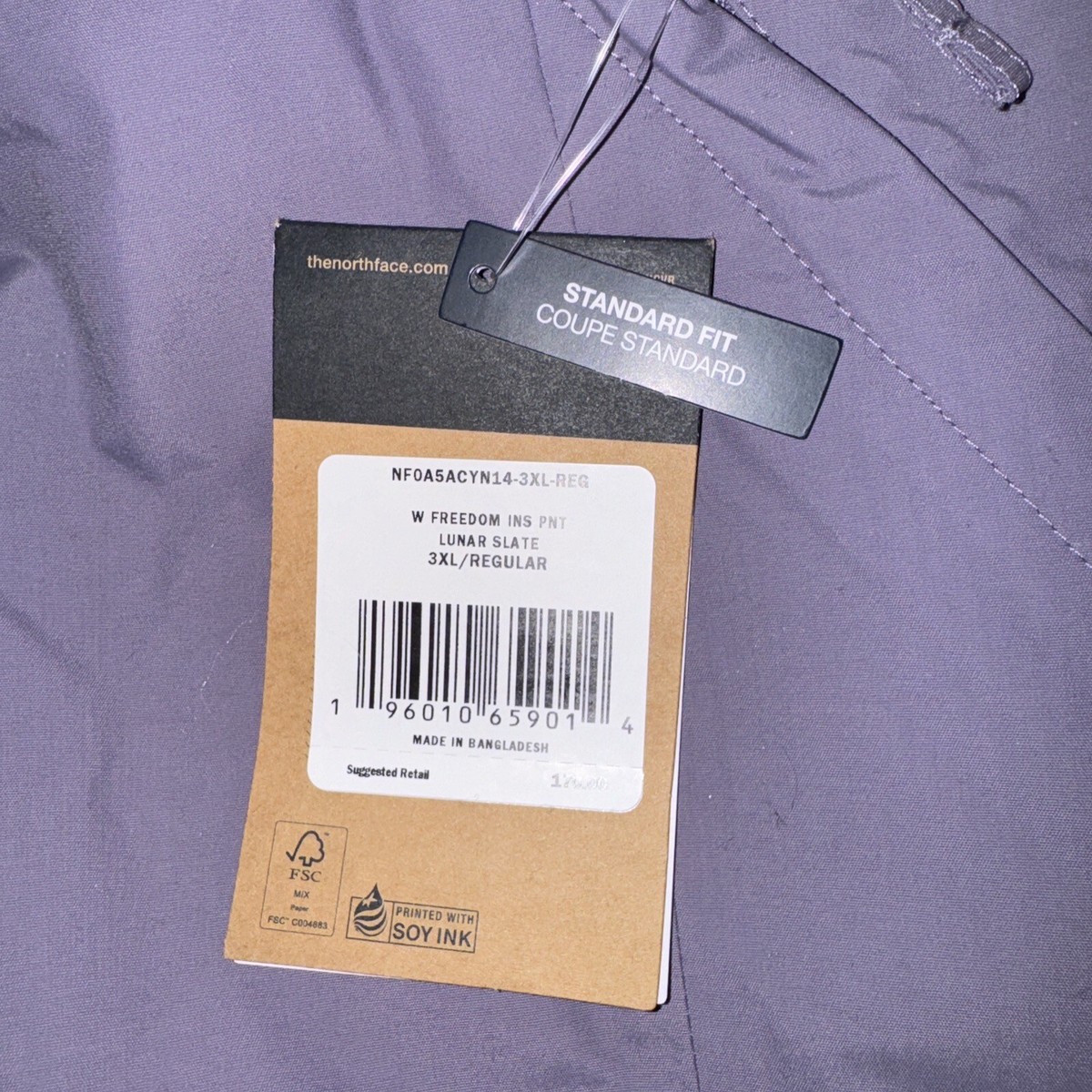 NWT The North Face Women Freedom Insulated Lunar Slate Purple