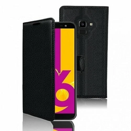 ETUI SAMSUNG GALAXY J6 (2018) NOIR A CLAPET - Photo 1/1