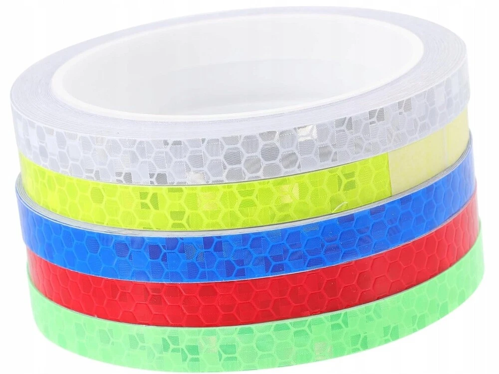 8 pezzi nastro riflettente, clip per pantaloni bicicletta, bracciale di sicurezza riflettente, elastico riflettente, per jogging, clip per pantaloni bicicletta, escursionismo (verde