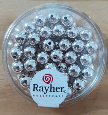 Pl. Rundperle Silber, 6 mm, 65 St. von Rayher neu OVP