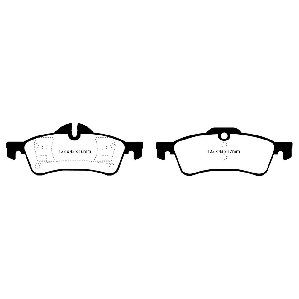 Pastiglie freno EBC Yellowstuff codice EBC103159 posteriore per Mini Mini - Immagine 2 di 4