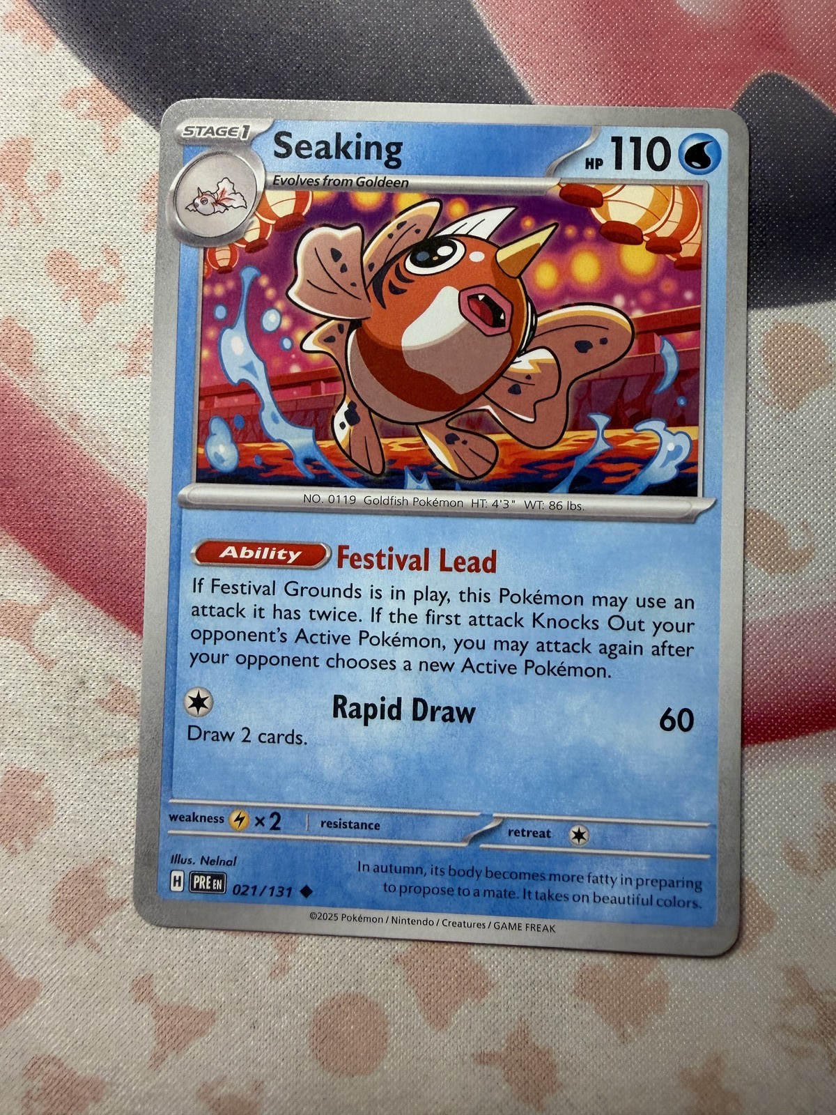 Seaking Uncommon SV: Prismatic Evolutions 021/131 NM English Pokemon Card