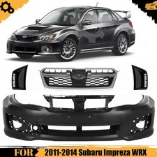 Front Bumper Cover Paintable Grille Kit For 2011-2014 Subaru Impreza Wrx