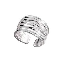 Damen Ring Reihen Breit Offen