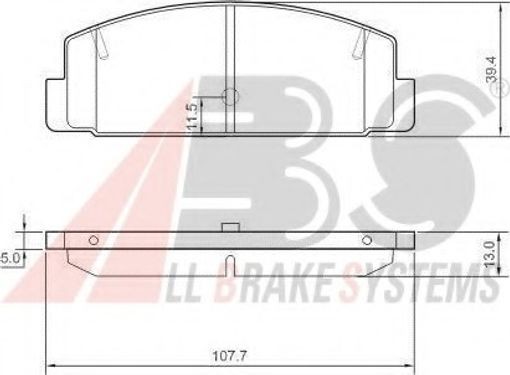 37382 A.B.S. Brake Pad Set, disc brake for MAZDA - Image 9