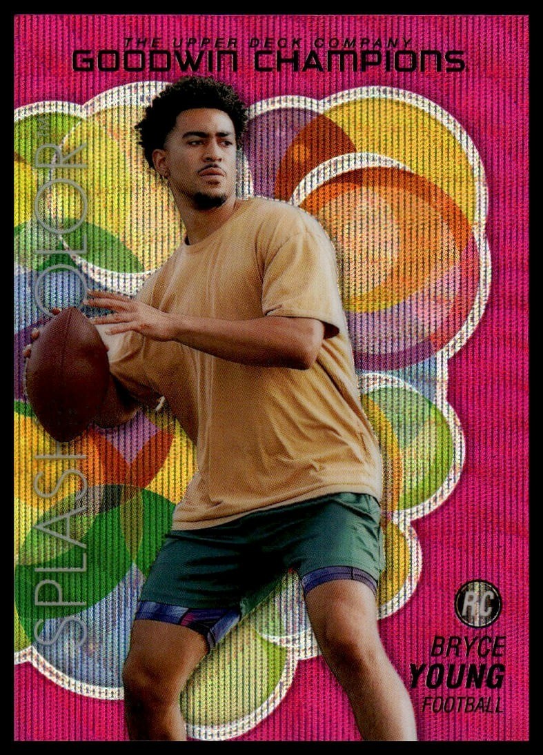 2023 Upper Deck Goodwin #SCP-82 Bryce Young Splash of Color Pink Wave RC