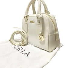 FURLA Elena Leather 2-Way Mini Shoulder Bag White US TAX Includ