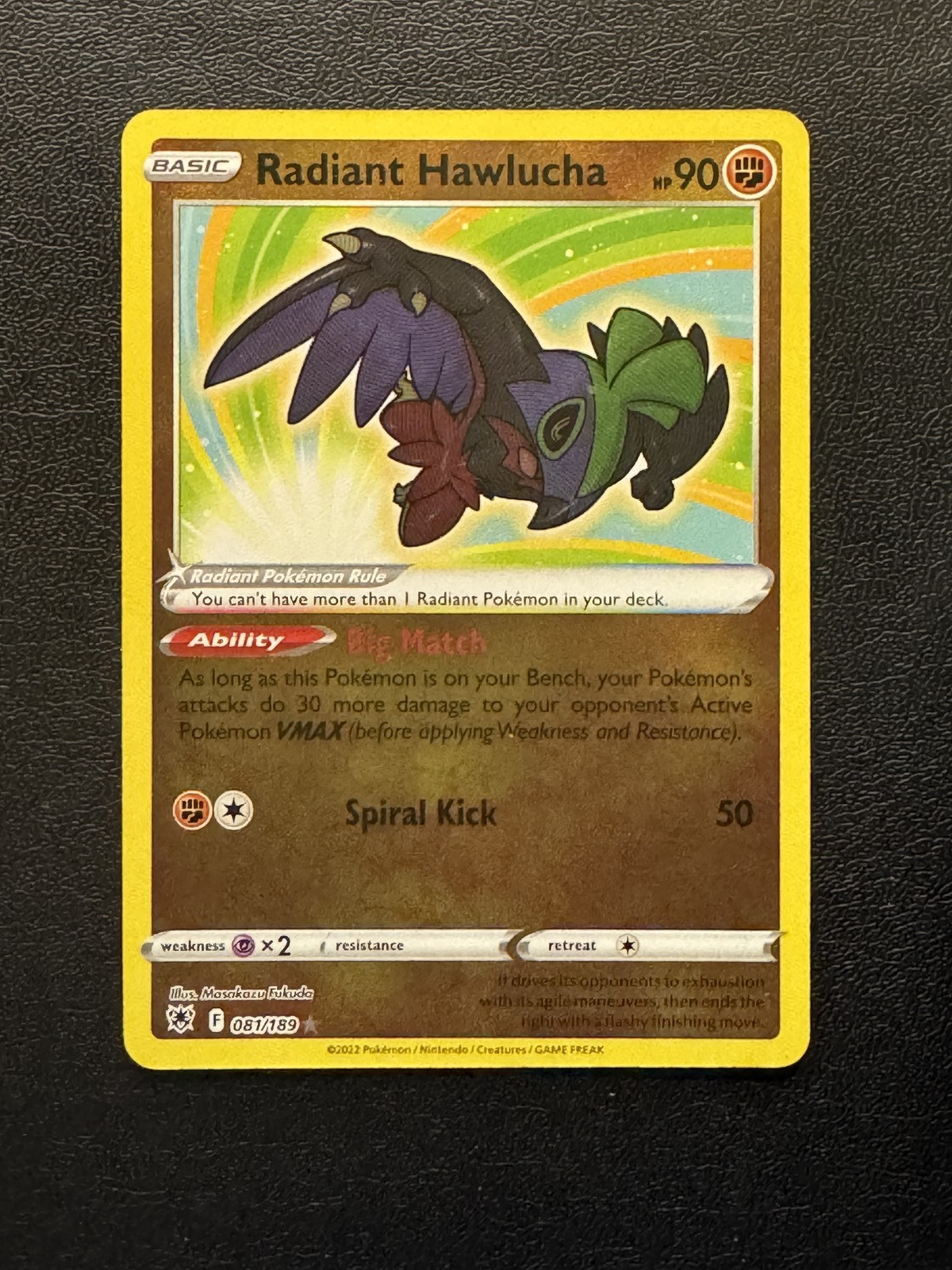 Radiant Hawlucha 81/189 Astral Radiance Radiant Rare NM