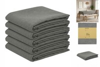 Tischdecke 5 Stk. Rechteckig Hellgrau 140X260 Cm Leinen-Optik