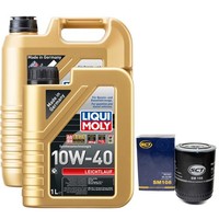 MotoröL Set Leichtlauf 10W-40 Liqui Moly 6 Liter + ÖLfilter FüR Bedford Opel 2.3