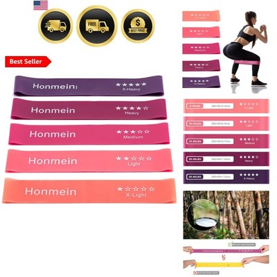 Resistance Bands for Working Out, Exercise Bands with 5 Resistance Levels Fit...
