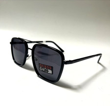 New GUESS Aviator Sunglasses GO00112 Double Bridge Glossy Metal Black