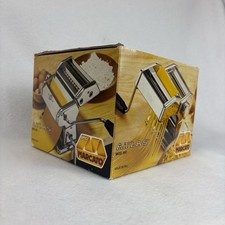 VTG Marcato Atlas 150 Pasta Maker + Spaghetti Accessory Receipt 1986 Italy Box