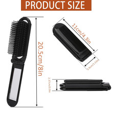 Travel Hair Brush with Mirror and Massage Comb - 2 Pack Foldable Compact Hair...