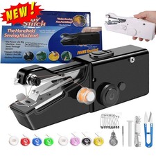 Mini Handheld Cordless Sewing Machine Hand Held Thread Stitch Clothes Portable