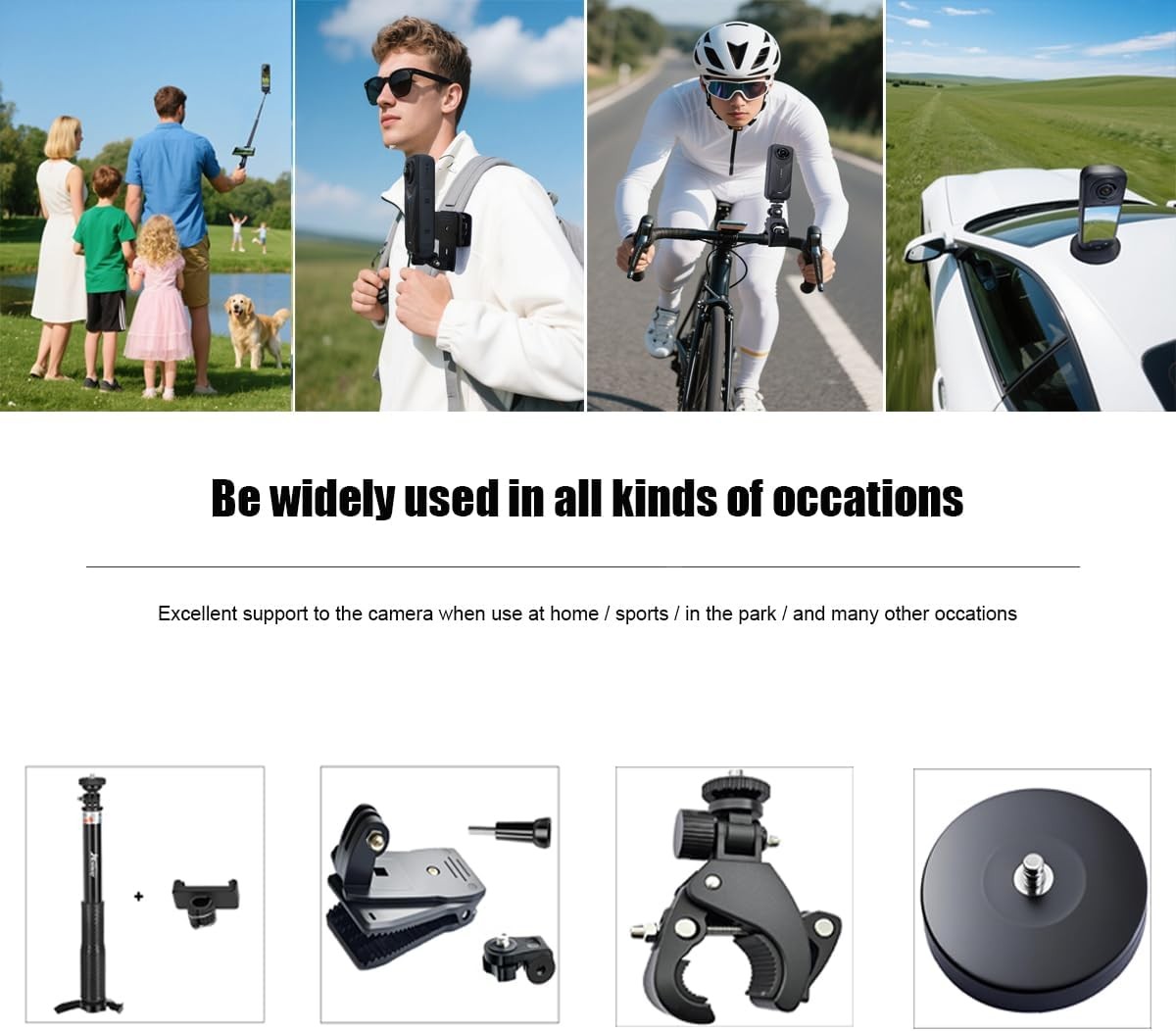 Accessories Kit for Insta360 X5 / X4 Camera Mount Bundle with Magnetic Mount Car