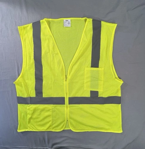 HDX Hi-Visibility Lime Green Class 2 Reflective Safety Vest OSFM - product listing photo