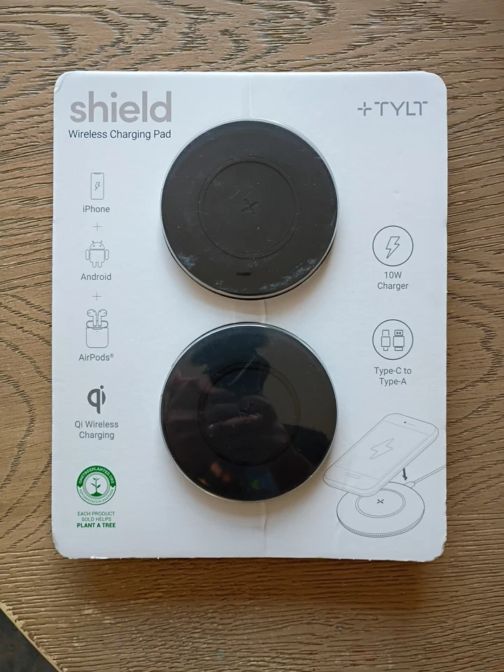 TYLT Shield 2 Pack Wireless Charger Pad | Wireless Charging Station | Qi-black - Image 2 of 4