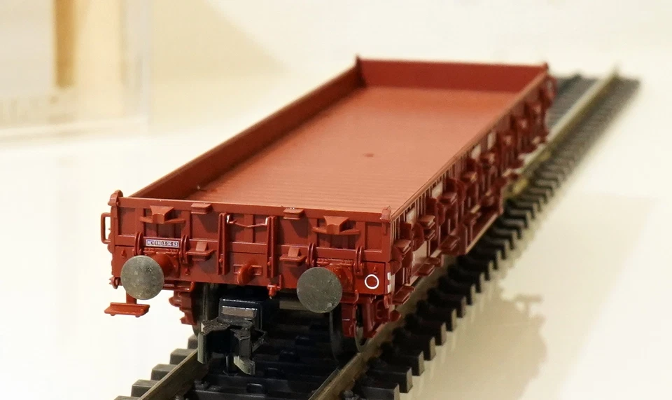 FLEISCHMANN 5227 F ECHELLE HO 1/87 SNCF WAGON PLAT JQo 2 ESSIEUX EP. 3 + BOITE - Photo 2/4