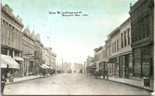 Postcard Vine Street looking East in Macon Missouri - used in 1910