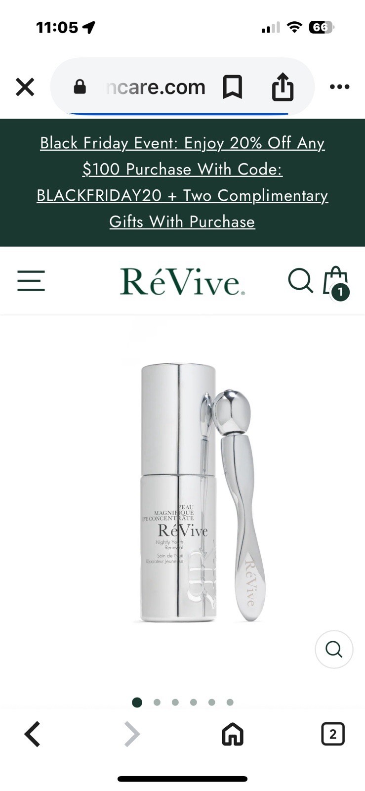 Revive Peau Magnifique Eye Concentrate / Nightly Youth Renewal 15 ML Sealed Box