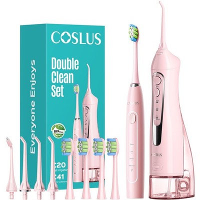C20 & C41 Portable Water Flosser with Electric Toothbrush Combo: 2-in-1 Oral ...