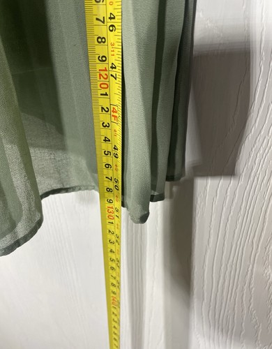 Kleid Tag grün Plissee Chiffon A-Linie Kleid V-Ausschnitt ausgestellt 3/4 Arm lang M - Bild 3 von 7